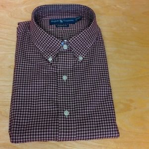 Ralph Lauren, Classic Fit, Red & White, Button Down Shirt, XL